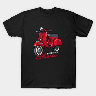 Italy Classic Vespa Scooter Moped Bike Retro Love Vintage T-Shirt